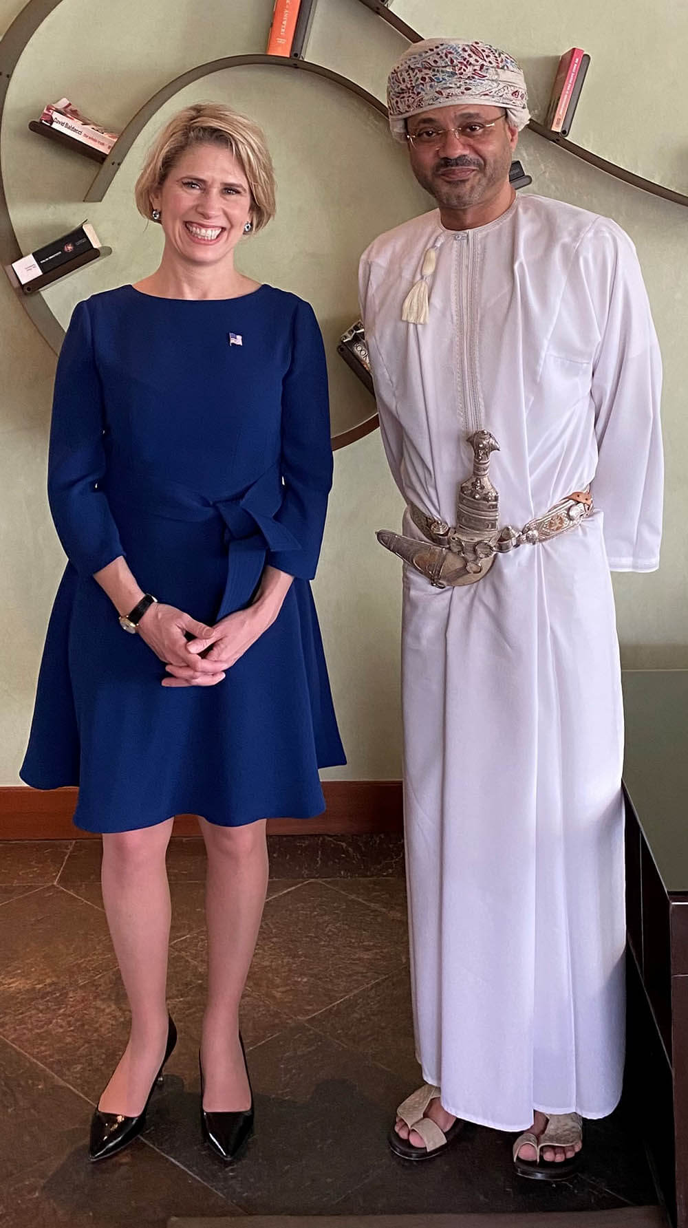 EXIM Chairman Kimberly Reed and His Excellency Sayyid Badr bin Hamad bin Hamood Albusaidi, Minister of Foreign Affairs of the Sultanate of Oman